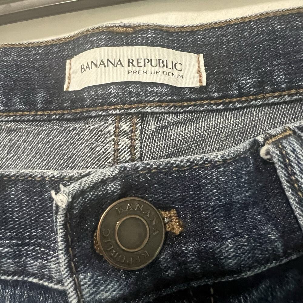 Banana Republic Premium Denim Womens Boyfriend Jeans Size 30 Blue 5 Wide Leg - Picture 3 of 11